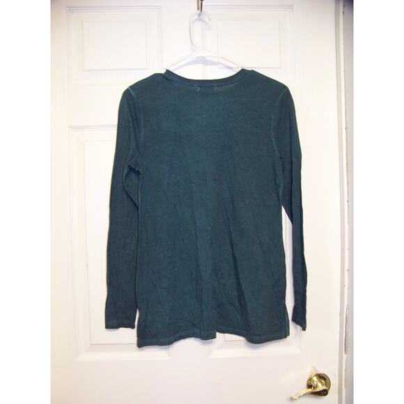 ULTRA FLIRT MINERAL WASH (M) Tee Top  Soft Stretch Knit Keyhole Neck - Picture 2 of 2